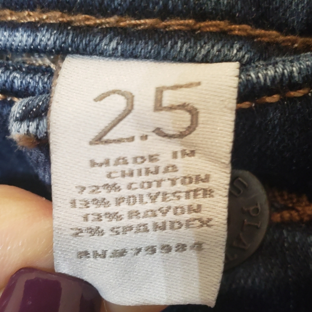 Chico's So Slimming Jeans Mid-rise Straight Darkwash Stretch Size 2.5 Like New - Picture 3 of 12